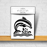 Dolphin Vinyl Decal Retail Packaging Car Windows Laptops Walls and More