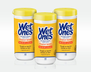 Wet Ones Antibacterial Hand Wipes Canister - Tropical Splash Pack