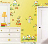 Borders Unlimited Who's Hoo Stickers Wall Decals Children Bedroom Decor Peek-a-Boo Owls