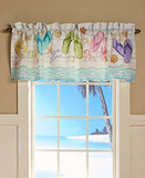 Flip Flops Bathroom Collection Hooks Shower Curtain Rug Towels Soap Lotion Pump