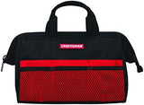 Craftsman 13 in. W Wide Mouth Tool Bag 6 pocket Black/Red
