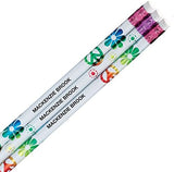 Personalized Pencils - Set of 12 - Perfect for Back to School - Many Designs to Choose From - Your Child's Name (Groovy)