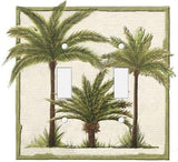Borders Unlimited PALM tree DOUBLE toggle SWITCHPLATE Cover home decor