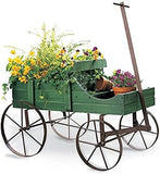 Collections Etc Amish Wagon Decorative Indoor/Outdoor Garden Backyard Planter