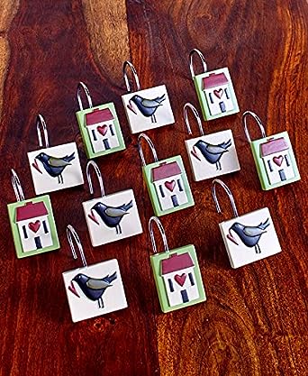 The Lakeside Collection Set of 12 Faith & Family Shower Curtain Hooks