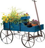 Collections Etc Amish Wagon Decorative Indoor/Outdoor Garden Backyard Planter