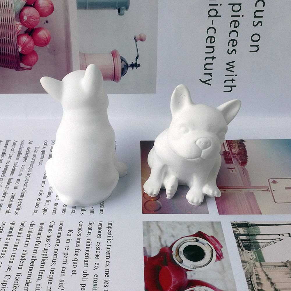 3D French Bulldog Soap Mold, Puppy Silicone Mold for Cake Decorating Candle Making Resin Epoxy Jewelry DIY Necklace Pendant Casting Plaster Clay Mold Ice Cube Tray