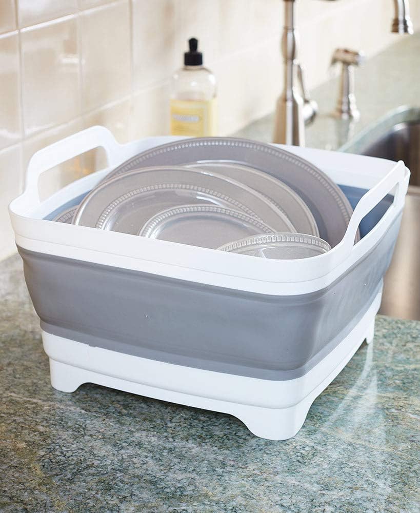 The Lakeside Collection Collapsible Basin with Handles -