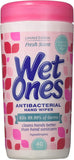 WET ONES Antibacterial Hand Wipes, Fresh Scent 40 Each (Pack of 12)