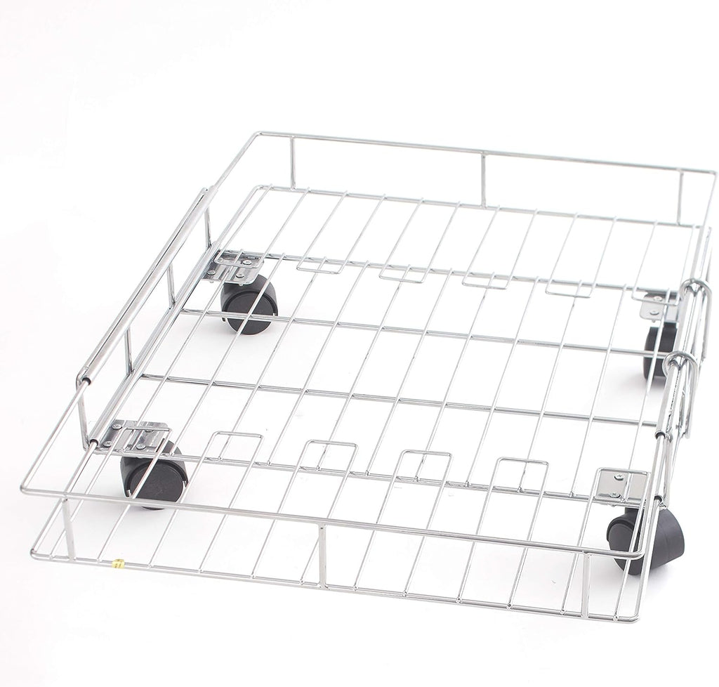 Expandable Rolling Metal Storage Basket - Home and Kitchen Storage Solution