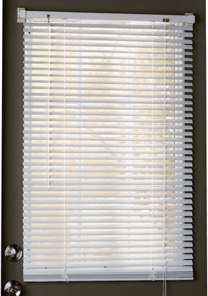 Collections Etc Easy Install Magnetic Blinds, 1" Mini Quick Snap on/Snap Off, for Steel Metal Door Windows, White, 25" X 40", White