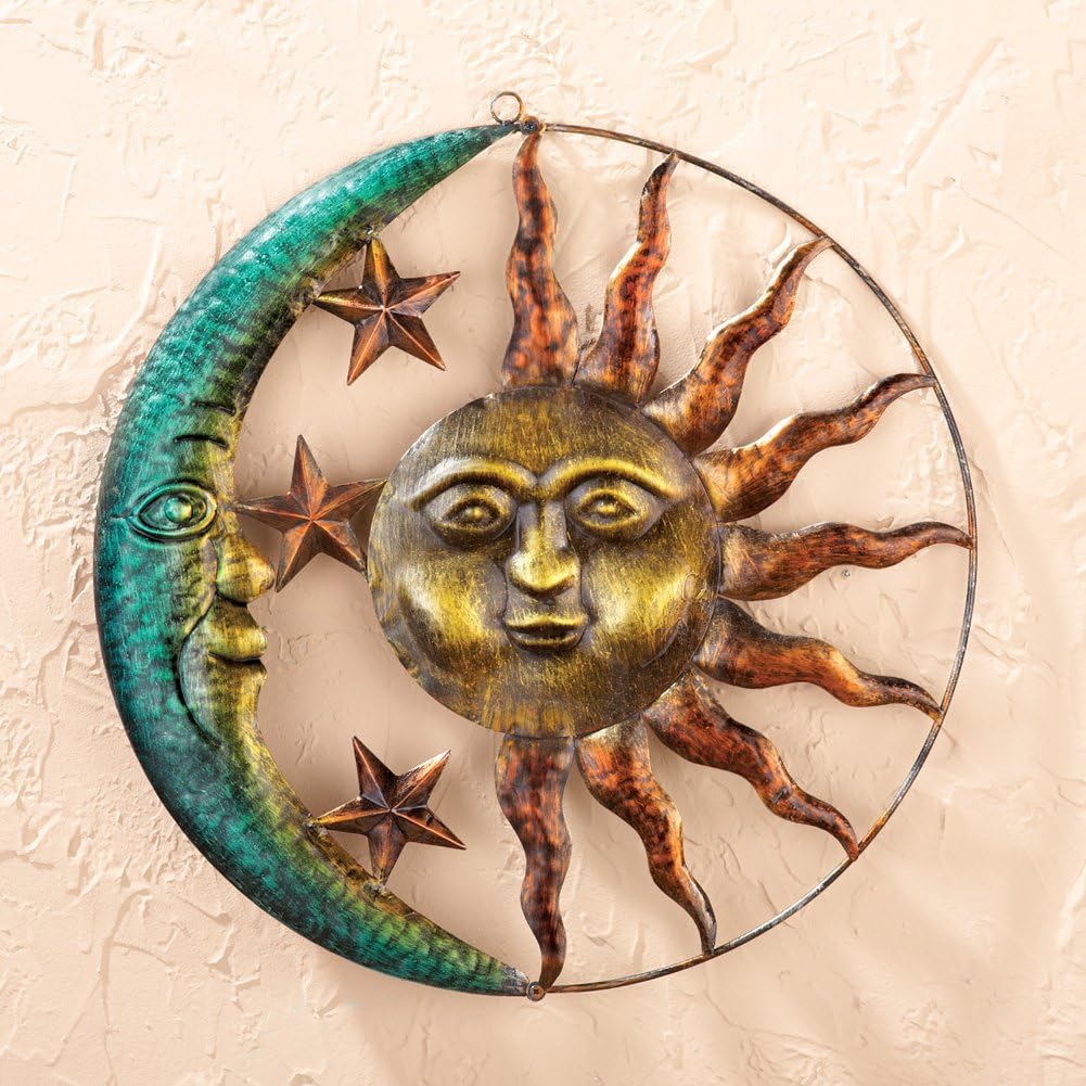 Sun and Moon Metal Wall Art