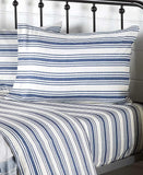 Striped Farmhouse Bed Sheet Set with Pillowcases - 4 Pieces - Queen