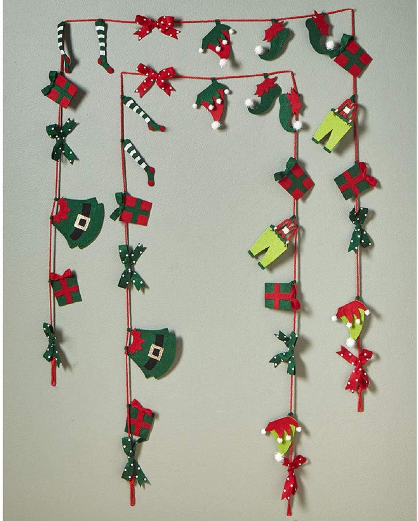 ginsengstone Christmas Elf Tree Decorating Kit - 2 Pc Elf Garland Strands