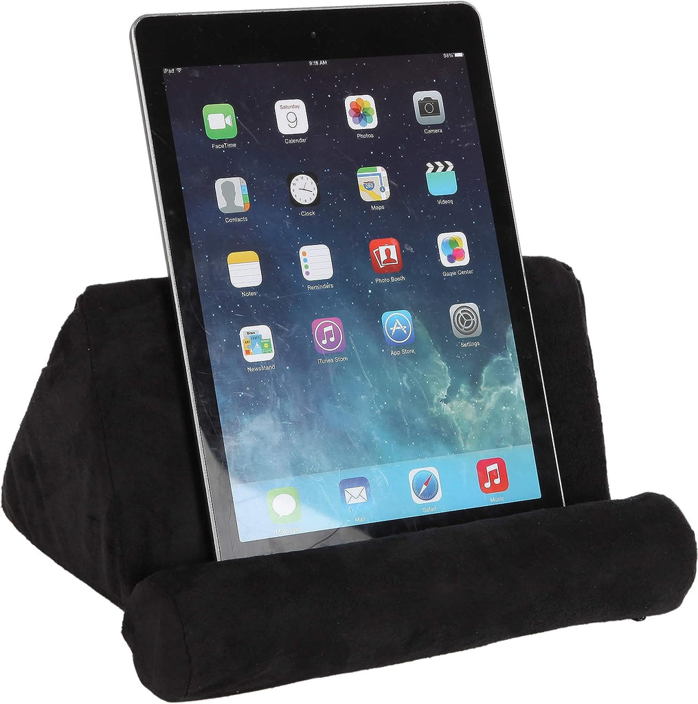 Trenton Gifts Plush Tablet Holder | Hands Free | Great for E-Readers & Smartphones | Black
