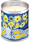 Lemon Bouquet Decorative Tin Scented Candle: Refresh Your Space with Zesty Aroma