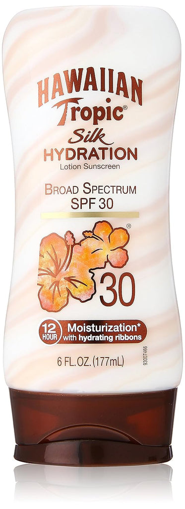 Hawaiian Tropic Sunscreen Silk Hydration Moisturizing Broad Spectrum Sun Care Sunscreen Lotion - SPF 30, 6 Ounce