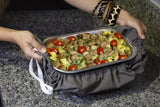 Grand Fusion 2 In 1 Casserole Carrier And Dish Towel For Kitchen, Machine Washable Kitchen Towels, Can Be Converted To Casserole Carrier For Hot Or Cold Food, Gray, Pack Of 1