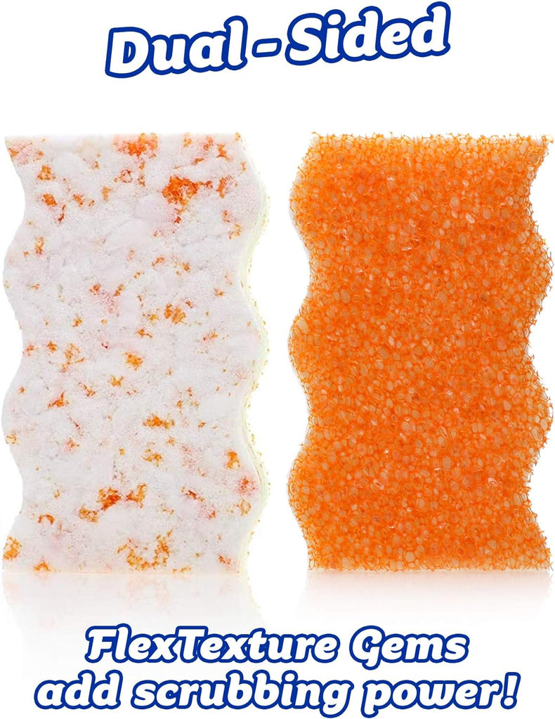 Scrub Daddy - Eraser Daddy with Scrubbing Gems Dual-Sided Scrubber and Eraser, Lasts 10x Longer Than Ordinary Melamine Erasers, Water Activated, Ergonomic, 2ct (Pack of 2)