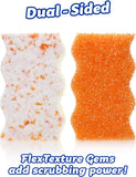 Scrub Daddy - Eraser Daddy with Scrubbing Gems Dual-Sided Scrubber and Eraser, Lasts 10x Longer Than Ordinary Melamine Erasers, Water Activated, Ergonomic, 2ct (Pack of 2)