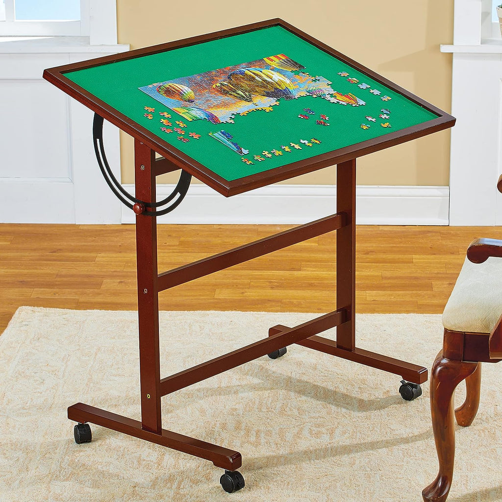 Ultimate Puzzle Comfort: Adjustable & Portable Jigsaw Puzzle Table with Tilting Top