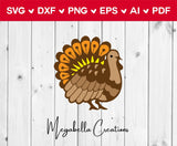 THANKSGIVING TURKEY SVG Cut File -  Cricut Silhouette - svg/dxf/png/pdf/eps/ai - Digital Download Fall Decor