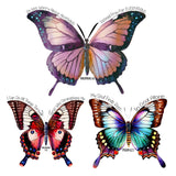 Christian Butterfly Printable Stickers, Watercolor Butterfly PNG Files,  Digital Stickers, Printable PNG File, Christian Digital Stickers